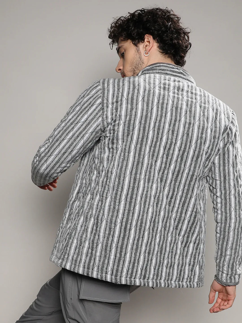 Halo Striped Quilted Jacket